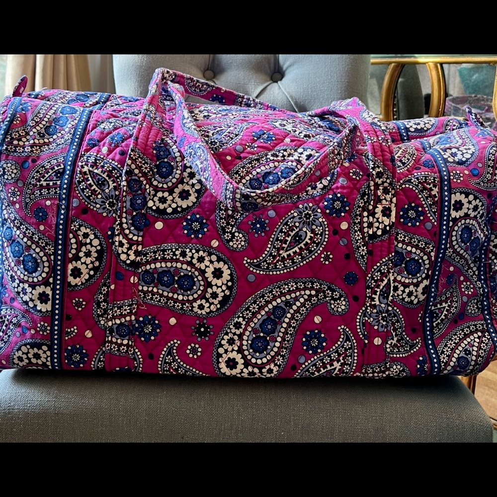 Vera Bradley Boysenberry Paisley large duffel